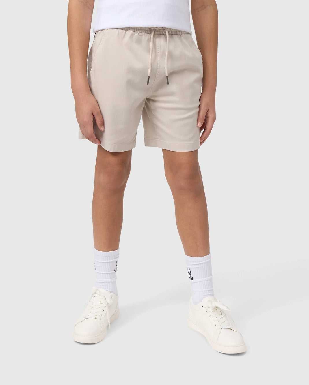 Short Psycho Bunny Willis Stretch Tencel Short Beige Enfant | JKS-78697572